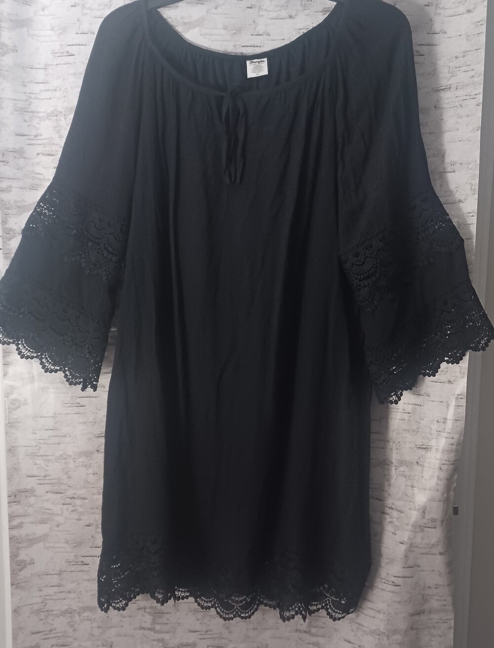 Wrangler Boho Lace Trim Dress Sz XL